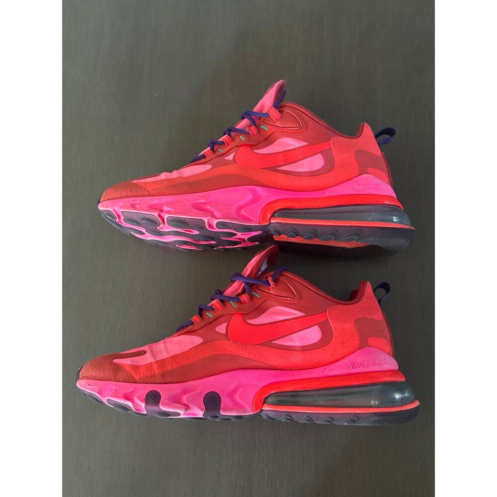 Nike Air Max 270 React Mystic Red Pink Blast Mens Size 10 - Picture 6 of 8